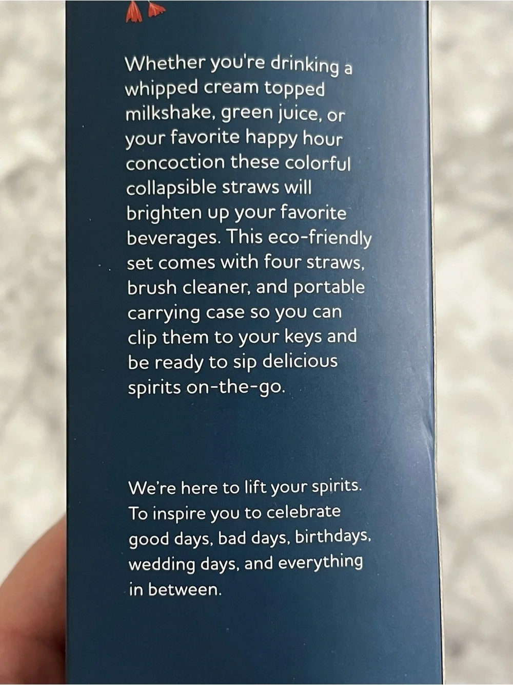 Silicone Reusable Straw Set with Portable Carrier Capsule - Chic & Tonic